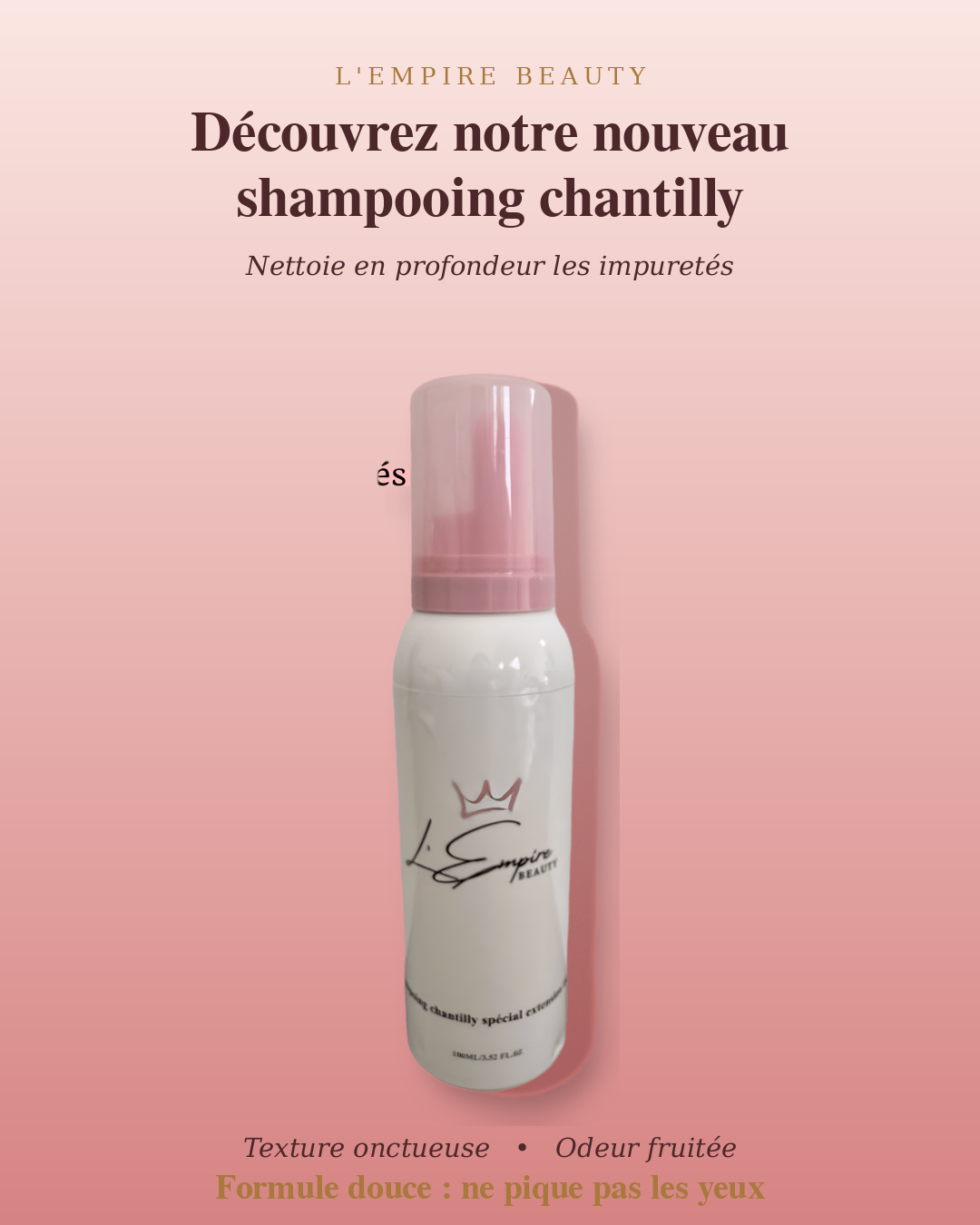 Mousse chantilly nettoyante – Extensions de cils | L’Empire Beauty