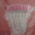 Lot de 50 goupillons brosses à cils rose pailleté